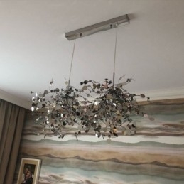 Lustre minimaliste moderne en acier inoxydable