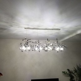 Lustre minimaliste moderne en acier inoxydable