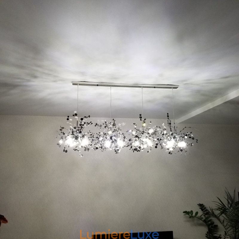 Lustre minimaliste moderne en acier inoxydable