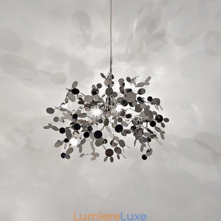 Lustre à 3 lumières en acier inoxydable, luminaire suspendu et plafonnier Lustre à 3 lumières en acier inoxydable, luminaire suspendu et plafonnier