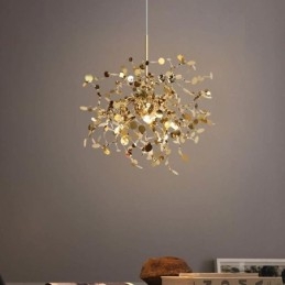 Lustre à 3 lumières en acier inoxydable, luminaire suspendu et plafonnier