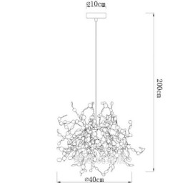 Lustre à 3 lumières en acier inoxydable, luminaire suspendu et plafonnier