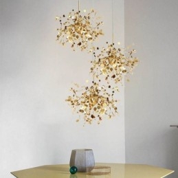 Lustre à 3 lumières en acier inoxydable, luminaire suspendu et plafonnier
