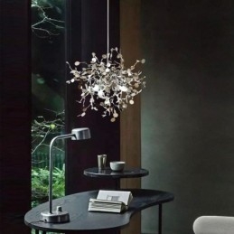 Lustre à 3 lumières en acier inoxydable, luminaire suspendu et plafonnier