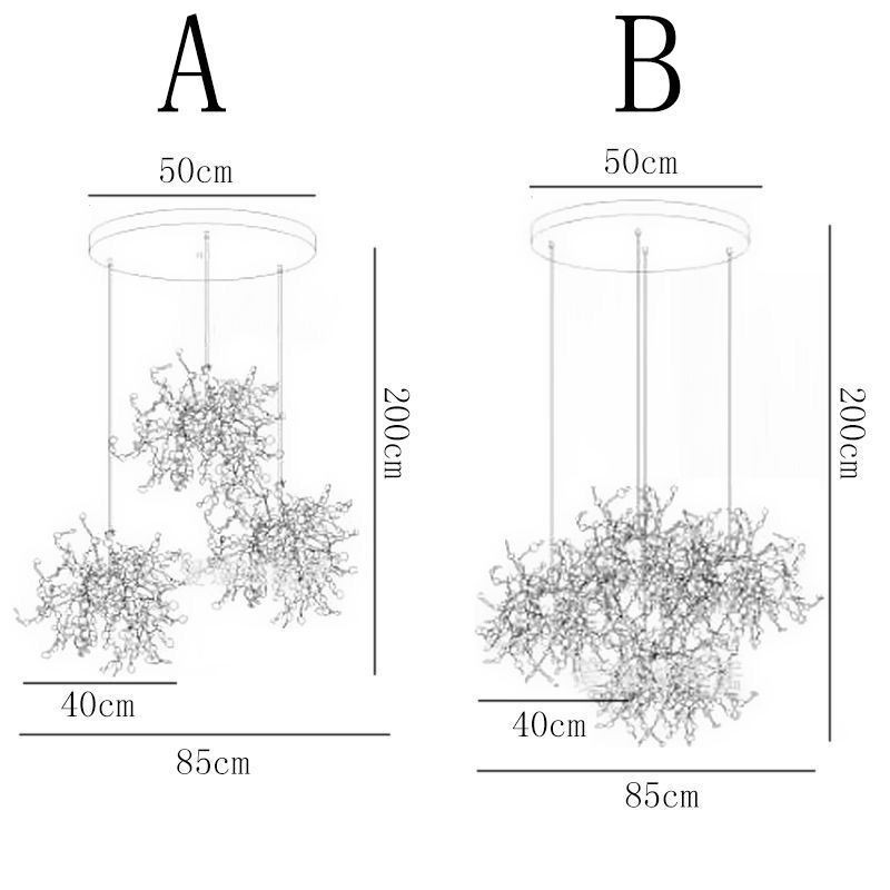 Lustre à paillettes en acier inoxydable, éclairage suspendu pour salle à manger