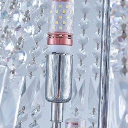 Lustre rétro en cristal de luxe américain avec 18 lumières