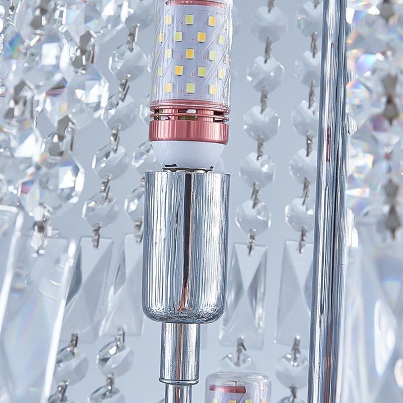 Lustre rétro en cristal de luxe américain avec 18 lumières