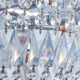 Lustre rétro en cristal de luxe américain avec 18 lumières