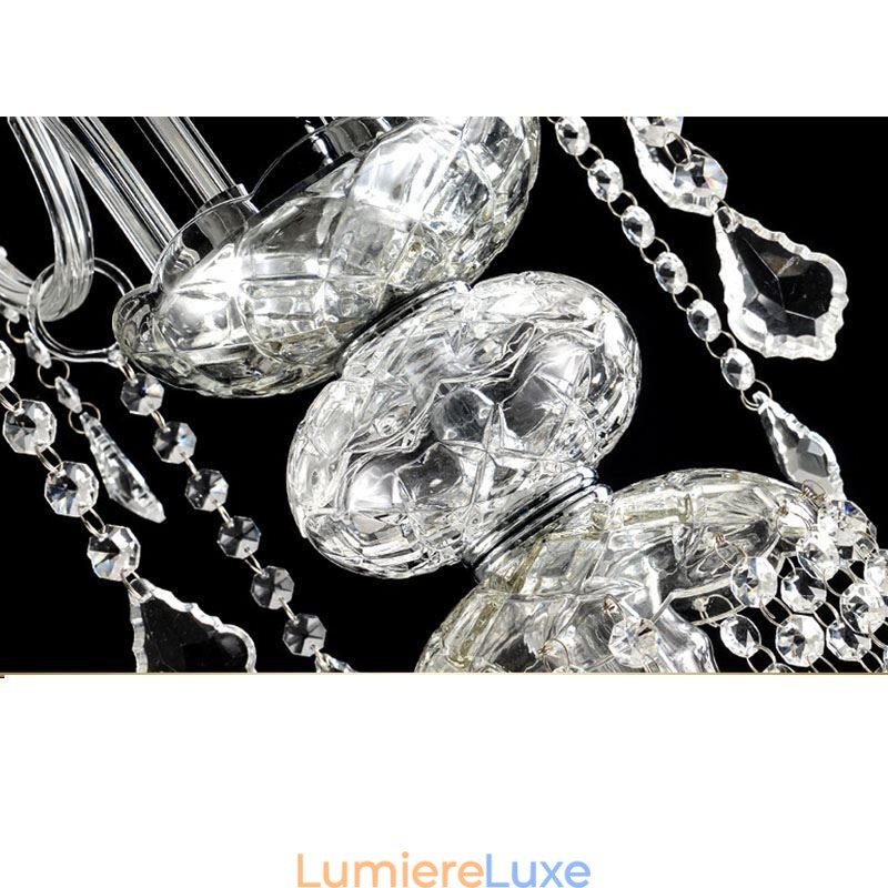 Lustre en cristal européen, plafonnier décoratif en cristal avec 65 lumières