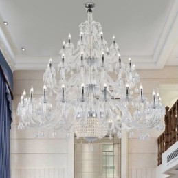 Lustre décoratif européen en cristal avec 50 lumières