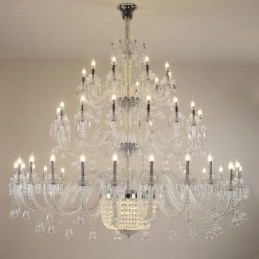 Lustre décoratif européen en cristal avec 50 lumières