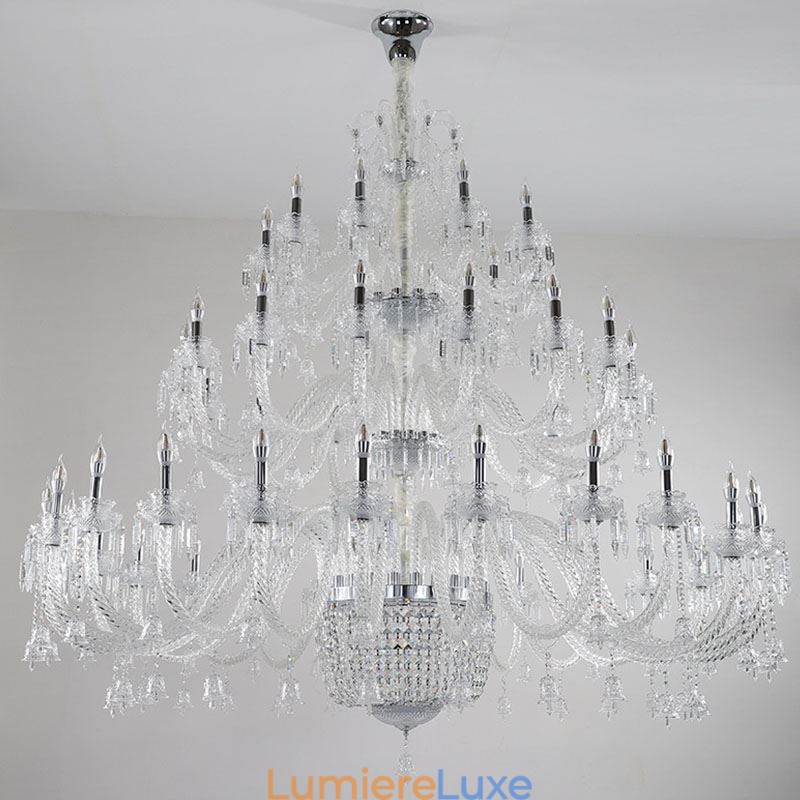 Lustre décoratif européen en cristal avec 50 lumières