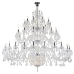 Lustre décoratif européen en cristal avec 50 lumières