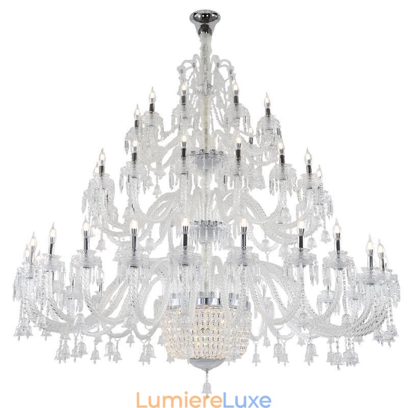 Lustre décoratif européen en cristal avec 50 lumières