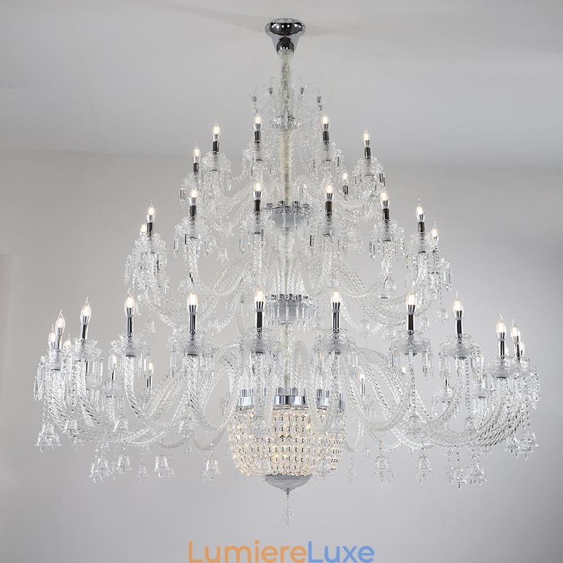 Lustre décoratif européen en cristal avec 50 lumières