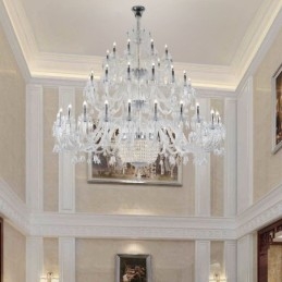 Lustre décoratif européen en cristal avec 50 lumières