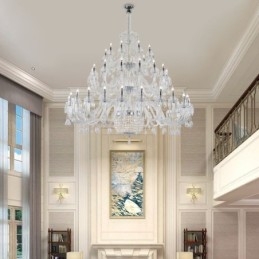 Lustre décoratif européen en cristal avec 50 lumières
