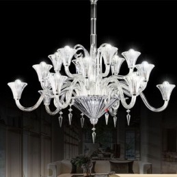 Lustre décoratif européen en cristal avec 18 lumières