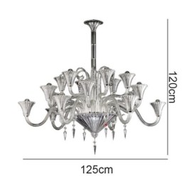 Lustre décoratif européen en cristal avec 18 lumières