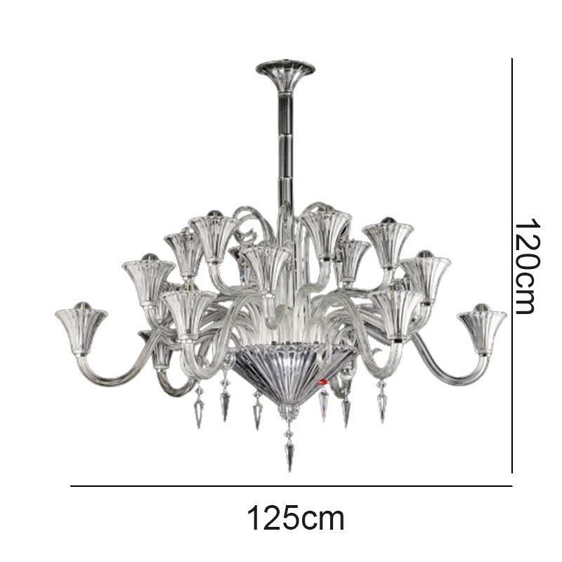 Lustre décoratif européen en cristal avec 18 lumières