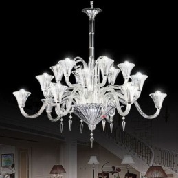 Lustre décoratif européen en cristal avec 18 lumières