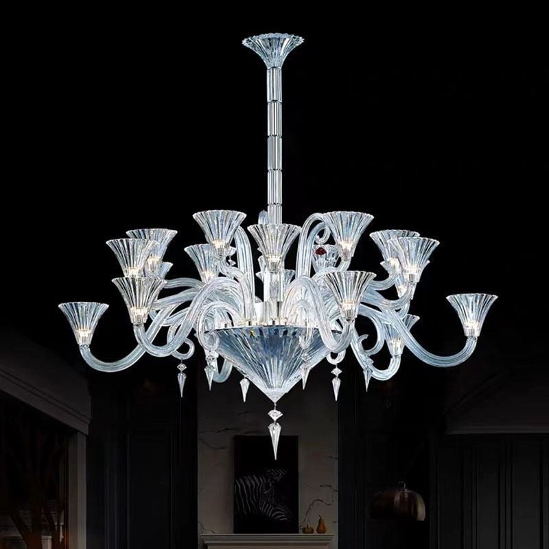 Lustre décoratif européen en cristal avec 12 lumières