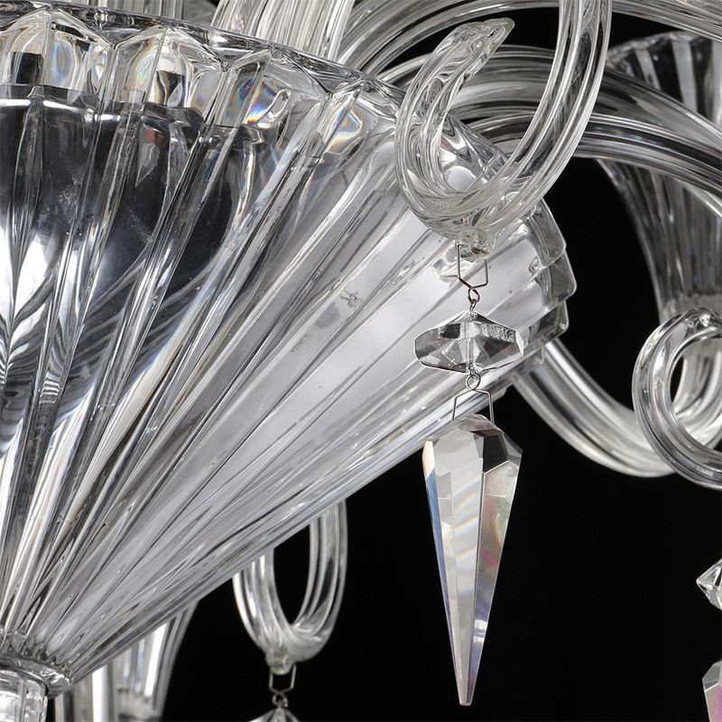 Lustre décoratif européen en cristal avec 12 lumières
