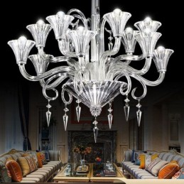 Lustre décoratif européen en cristal avec 12 lumières