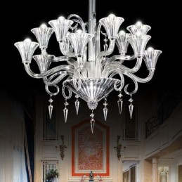 Lustre décoratif européen en cristal avec 12 lumières
