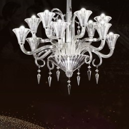 Lustre décoratif européen en cristal avec 12 lumières