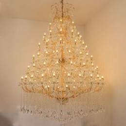 Lustre décoratif de luxe en cristal avec 96 lumières