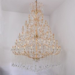 Lustre décoratif de luxe en cristal avec 96 lumières