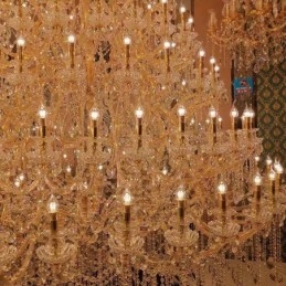 Lustre décoratif de luxe en cristal avec 96 lumières