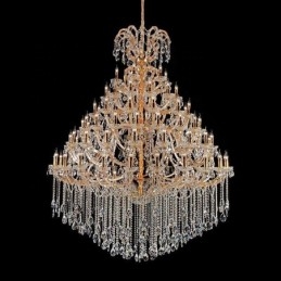Lustre décoratif de luxe en cristal avec 96 lumières