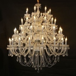 Lustre européen en cristal avec 53 lumières