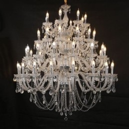 Lustre européen en cristal avec 53 lumières