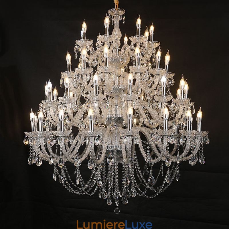 Lustre européen en cristal avec 53 lumières