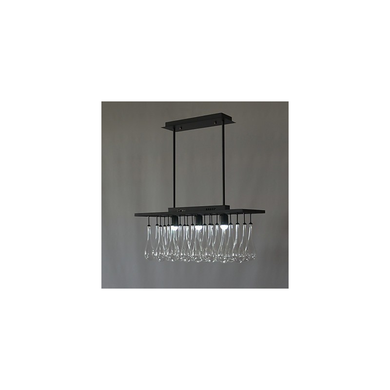 Lustre en métal peint en cristal contemporain moderne