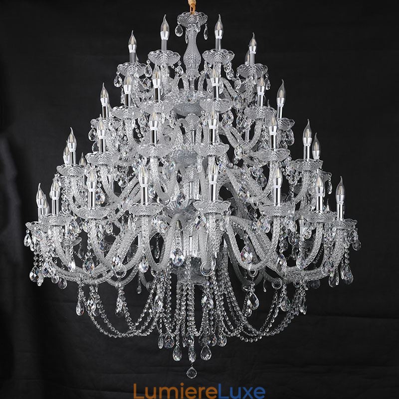 Lustre européen en cristal avec 53 lumières