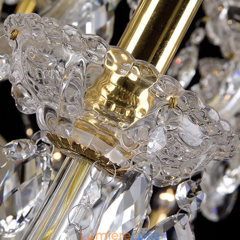 Lustre décoratif de luxe en cristal avec 32 lumières