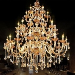 Lustre européen en cristal de luxe avec 30 lumières