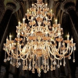 Lustre européen en cristal de luxe avec 30 lumières