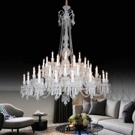 Lustre européen en cristal avec 48 lumières Lustre européen en cristal avec 48 lumières