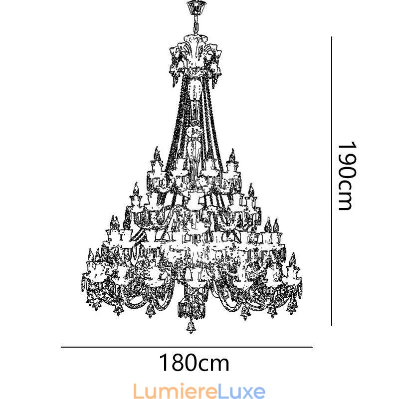Lustre européen en cristal avec 48 lumières