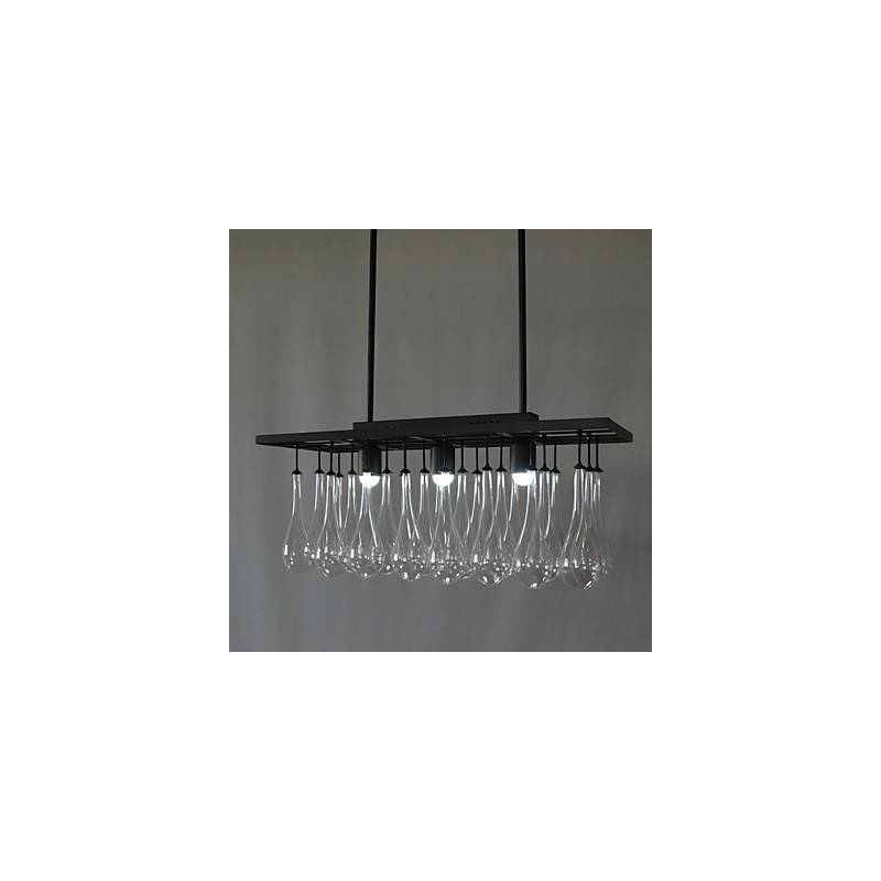Lustre en métal peint en cristal contemporain moderne