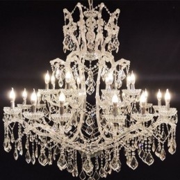 Lustre décoratif européen en cristal avec 24 lumières