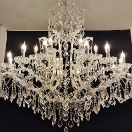 Lustre décoratif européen en cristal avec 24 lumières