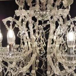 Lustre décoratif européen en cristal avec 24 lumières