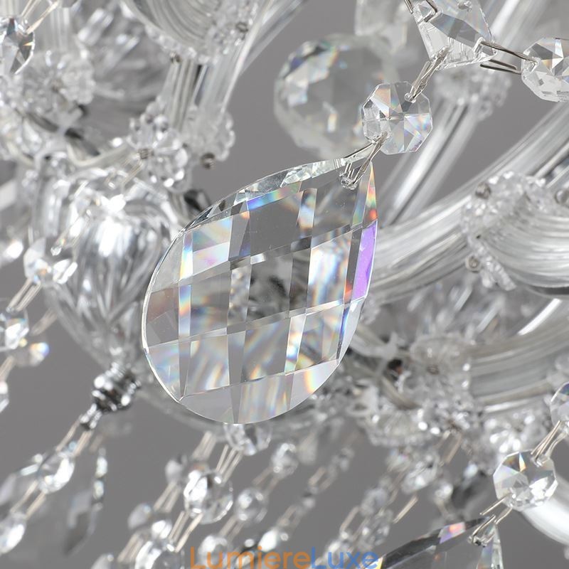 Lustre décoratif européen en cristal avec 24 lumières