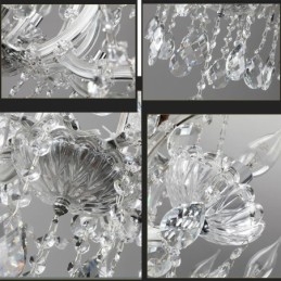 Lustre décoratif européen en cristal avec 24 lumières